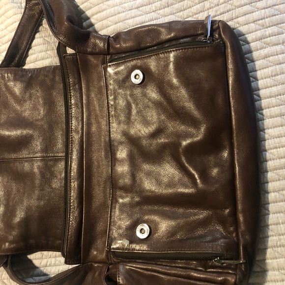 * Fabulous Soft Leather & its Beautiful Smell, EBERLE' Chocolate Messengers Bag - Picture 12 of 15